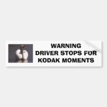 WARNINGDRIVER STOPPT FORKODAK MOMENTE AUTO STICKER