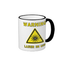 Warnsymbol-Becher Lasers Kaffeetasse
