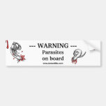 Warnung: Parasiten an Bord Autosticker