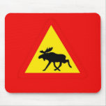 Warnung vor dem Elch Mousepads