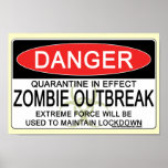 Warnung - Zombie-Ausbruch Poster