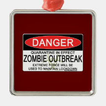 Warnung - Zombie-Ausbruch Weihnachtsbaum Ornamente