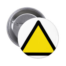 Warnzeichen Anstecknadelbuttons