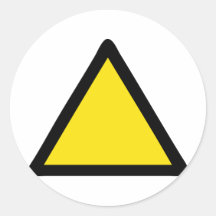 Warnzeichen Runder Sticker
