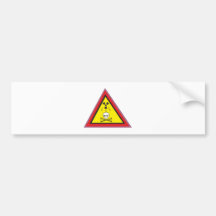Warnzeichen tödliche Strahlung sign deadly rays Auto Aufkleber
