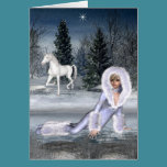 Wartete Stern - Winter-Fantasie-Gruß-Karte karten