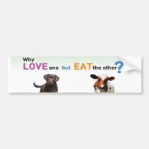 Warum Liebe eine aber die andere essen - Hund und  Autoaufkleber