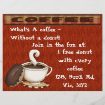 Was ein Kaffee ohne einen Krapfen ist! Bedruckte Flyer