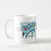 Was könnte sie sagen?? Katzenbecher Kaffee Tasse