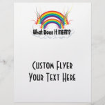 WAS TUT ES GEMEIN? DOPPELTER REGENBOGEN FLYERDESIGN
