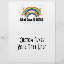 WAS TUT ES GEMEIN? DOPPELTER REGENBOGEN FLYERDESIGN