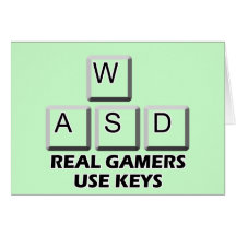 WASD - Wirkliche Gamers-Gebrauchs-Schlüssel Grußkarte