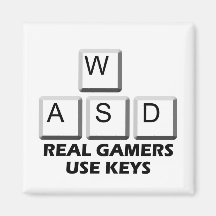 WASD - Wirkliche Gamers-Gebrauchs-Schlüssel Kühlschrankmagnet