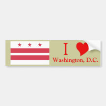 Washington D.C. Flag Autosticker