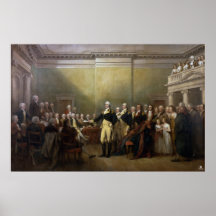 Washington, das seine Kommission John Trumbull abf Posterdrucke