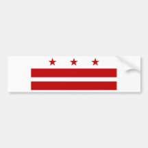 Washington DC-Flagge Auto Sticker