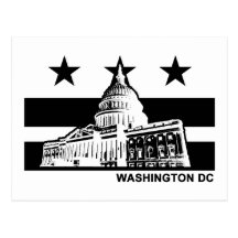 Washington DC-Flagge Postkarte