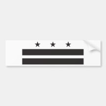Washington DC-Flagge - Schwarzes Auto Aufkleber