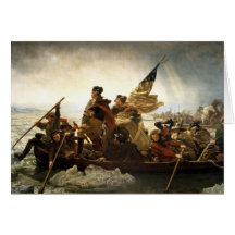 Washington, welches das Delaware kreuzt Grußkarten