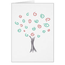 Wasser-Baum Grußkarten