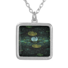 Wasser-Lilien im Regen Amulett