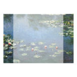 Wasser-Lilien, Monet, Vintage Impressionismus-Blum Personalisierte Ankündigung