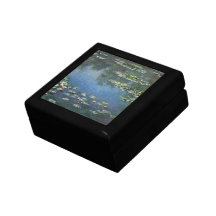 Wasser-Lilien, Monet, Vintage Impressionismus-Blum Geschenkbox