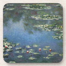 Wasser-Lilien, Monet, Vintage Impressionismus-Blum Drink Untersetzer