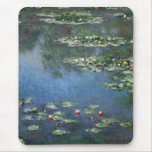 Wasser-Lilien, Monet, Vintage Impressionismus-Blum Mauspads