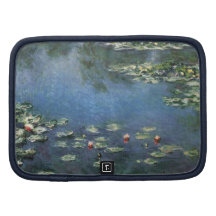Wasser-Lilien, Monet, Vintage Impressionismus-Blum Mappe