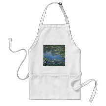 Wasser-Lilien, Monet, Vintage Impressionismus-Blum Schürzen