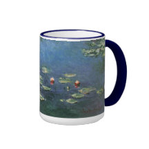 Wasser-Lilien, Monet, Vintage Impressionismus-Blum Kaffeetassen