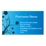 Wasser-Pflanzen-Blume im blauen Ozean Visitenkarten Vorlage