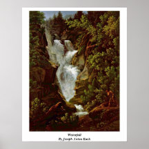Wasserfall durch Joseph Anton Koch Plakatdruck