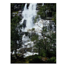 Wasserfall, Norwegen Postkarte