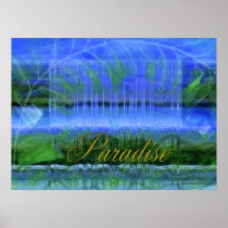 Wasserfall-Paradies poster
