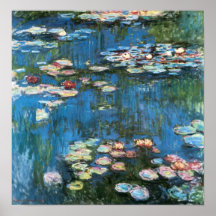 Wasserlilien durch Claude Monet, Vintager Impressi Posterdrucke