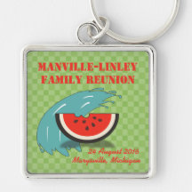 Wassermelone-Spritzen-Familien-Wiedersehen-Andenke Schlüsselband