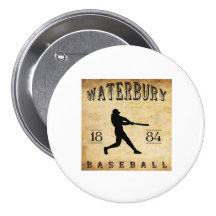 Waterbury Connecticut Baseball 1884 Anstecknadelbuttons