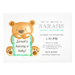 Watercolor Teddy Bear Baby Shower Invite einladungen
