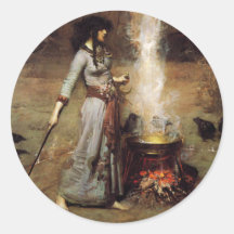 Waterhouse die magische Kreis-Platte Runder Aufkleber