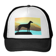 Waterside-Windhund-Hundelandschaft Baseball Cap