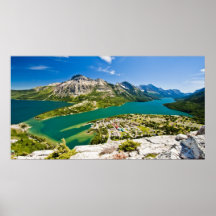 Waterton Dorf-Überblick Plakate
