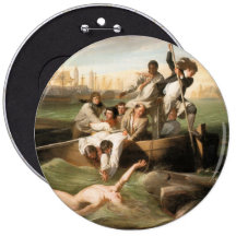 Watson und der Haifisch, durch John Singleton Copl Buttons