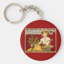Waverley fährt - Kunst Nouveau - Alphonse Mucha ra Schlüsselbänder