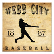 Webb Stadt-Missouri-Baseball 1887 Photographischer Druck