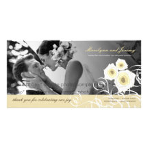Wedding der SahneRosen-Wirbel dankt Ihnen Foto-Kar Fotokarten