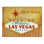 Wedding in fabelhaftem Las Vegas - Vintage Streife Postkarte