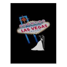 WEDDING in fabelhafter Las Vegas-Postkarte
