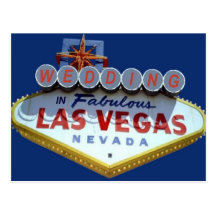 WEDDING in fabelhafter Las Vegas-Postkarte